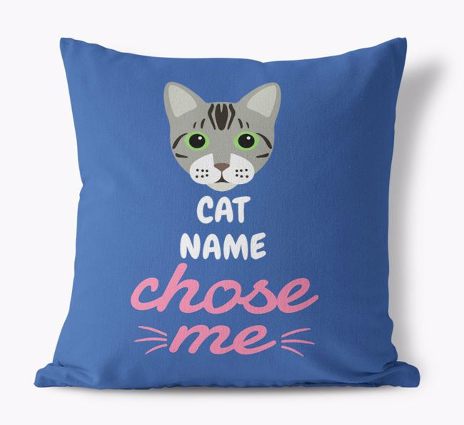 Chose Me: Personalised {breedCommonName} Canvas Cushion